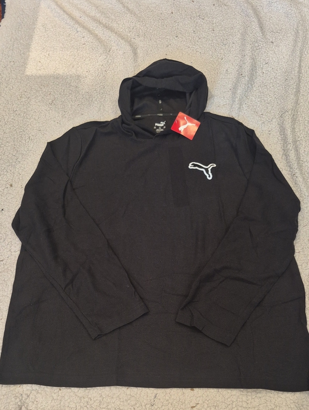 XXL 🖤Puma Black Hooded Sweatshirt with White Logo
